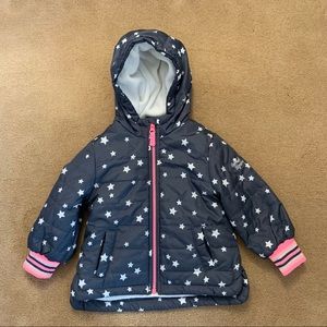 OshKosh B’Gosh navy star fleece winter coat